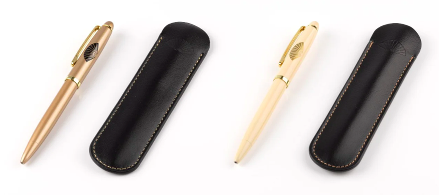 M.O. Ball Pen with Leather Holder